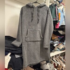 Fashion Nova Charcoal Fleece Jacket